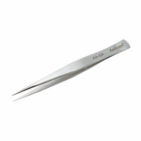 AMSCOPE High Precision 5-inch Straight Precise Tip Tweezers TW-013
